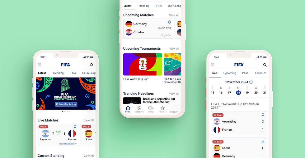 FIFA app redesign banner